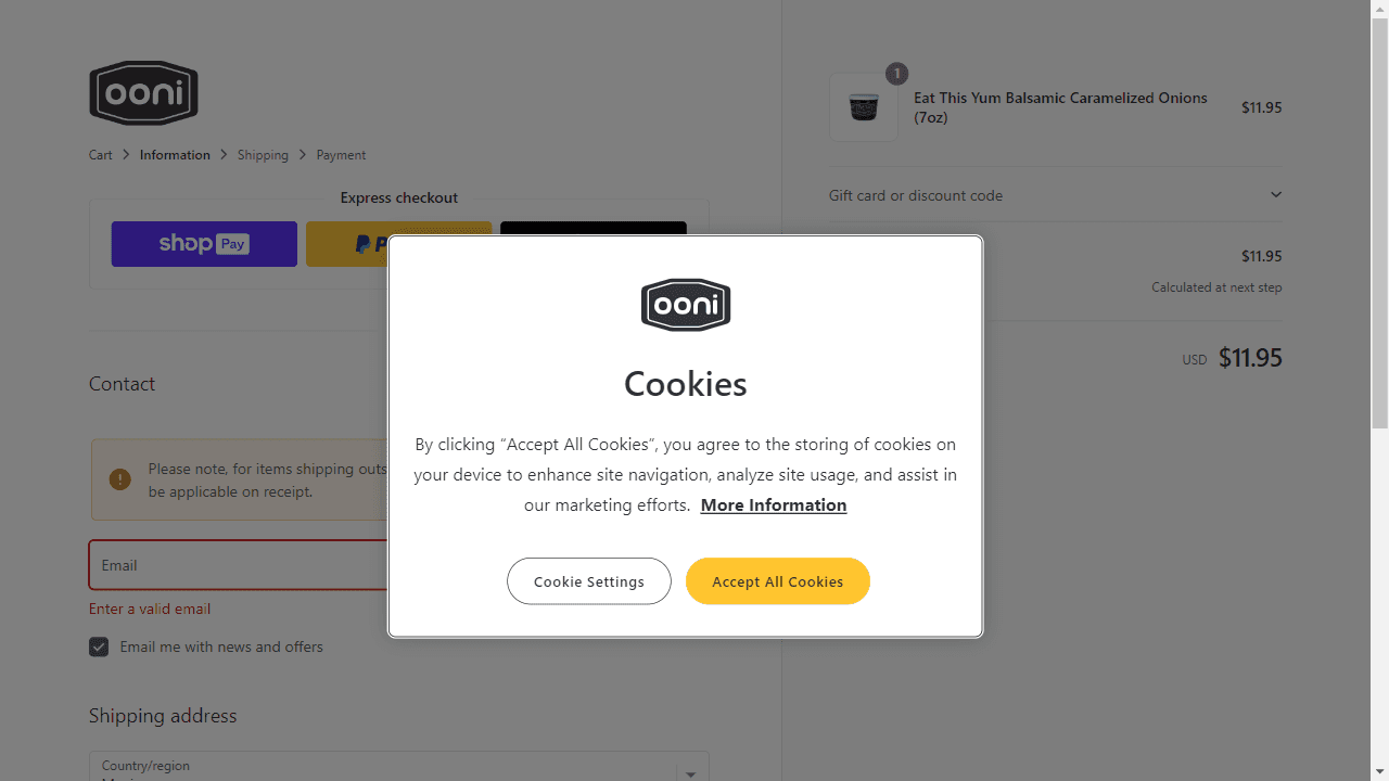 How to apply Ooni coupon code